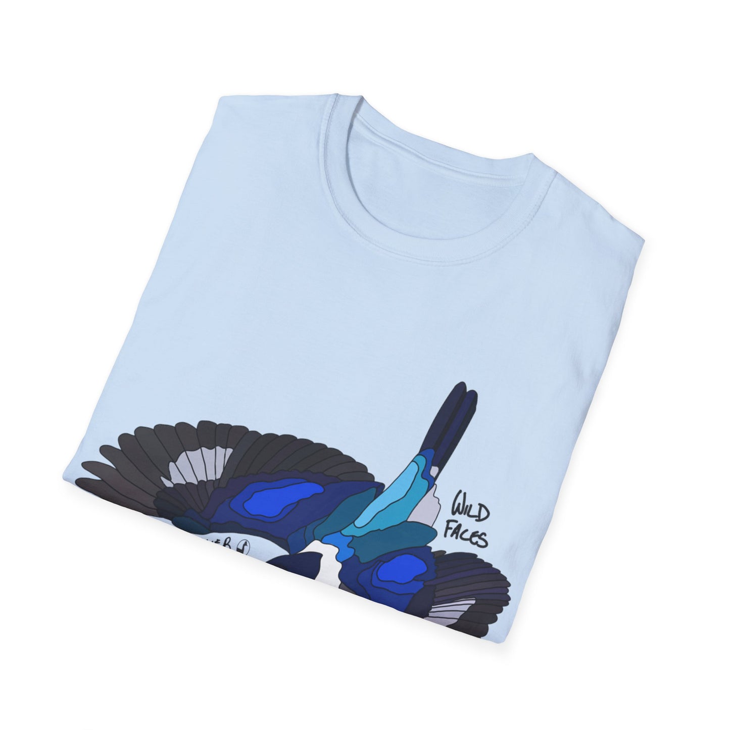 Forest Kingfisher (flying) - Unisex Softstyle T-Shirt