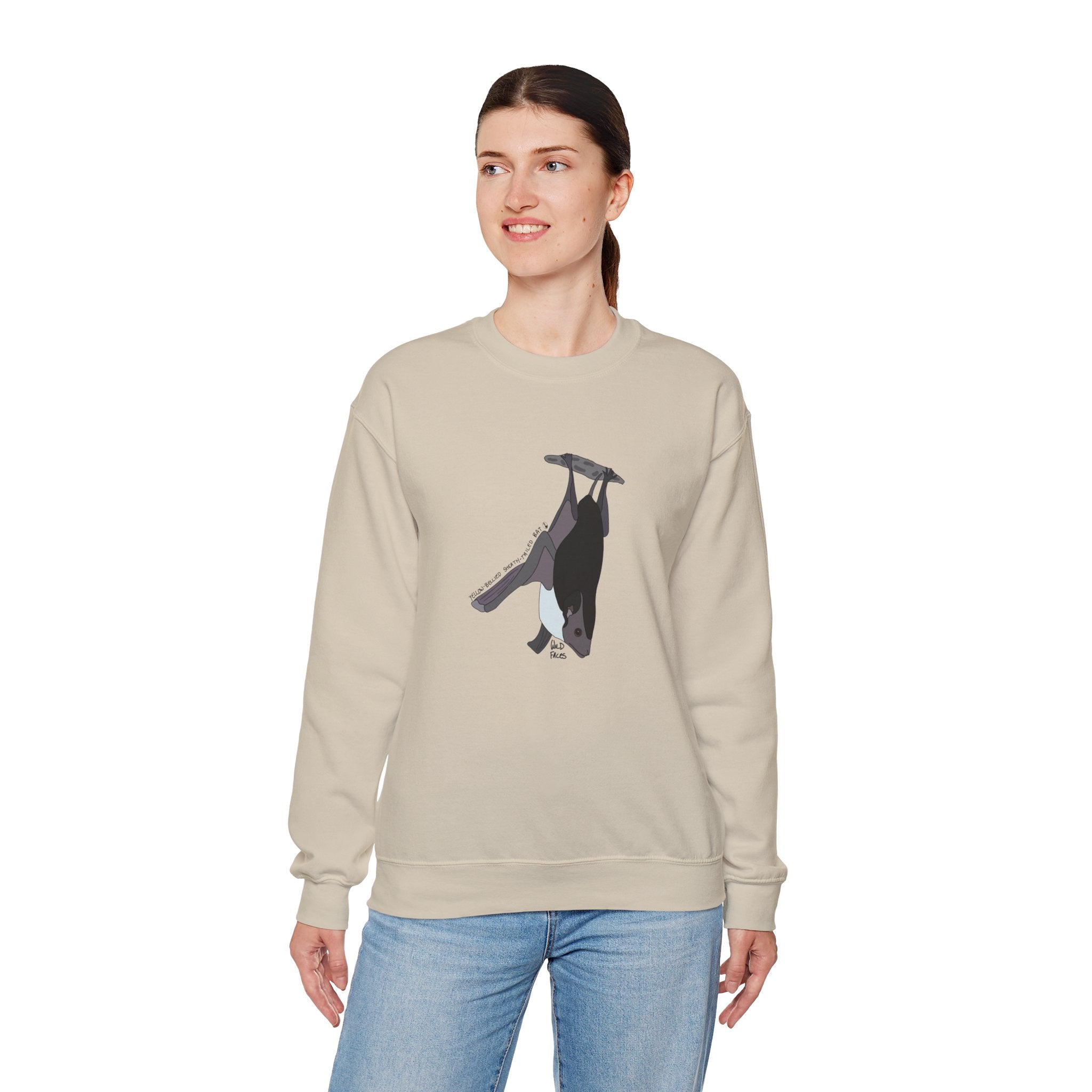 Yellow-bellied Sheath-tailed Bat Sweatshirt | Unisex Heavy Blend™ Crewneck Printify