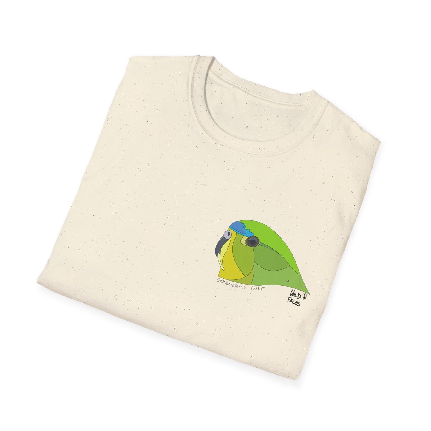 Orange-bellied Parrot - Small design- Unisex Softstyle T-Shirt