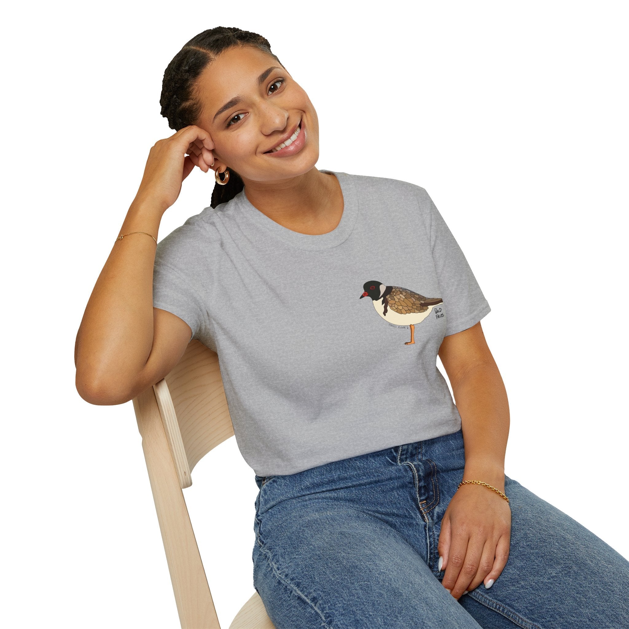 Hooded Plover - Small design - Unisex Softstyle T-Shirt Printify