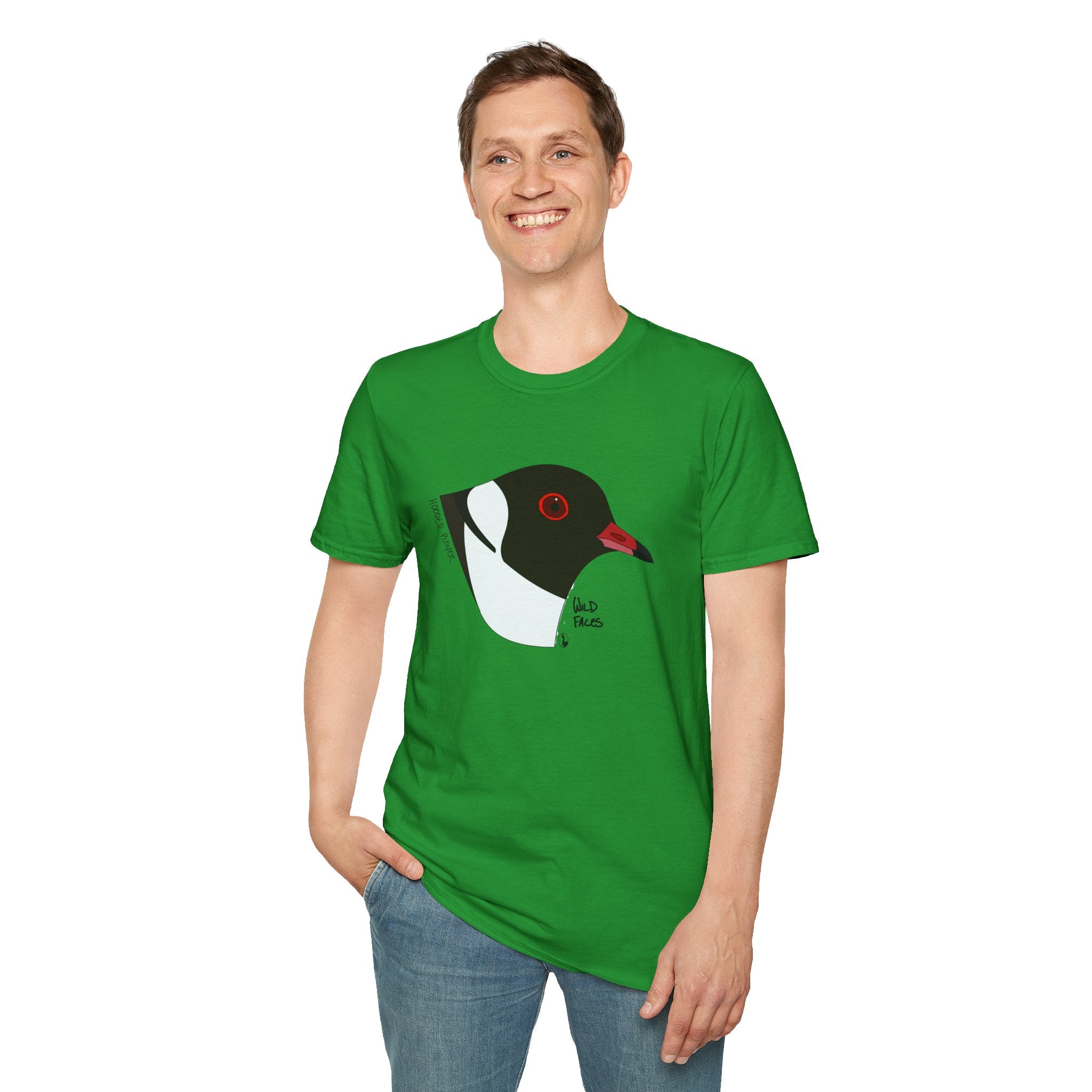 Hooded Plover Head- Unisex Softstyle T-Shirt Printify