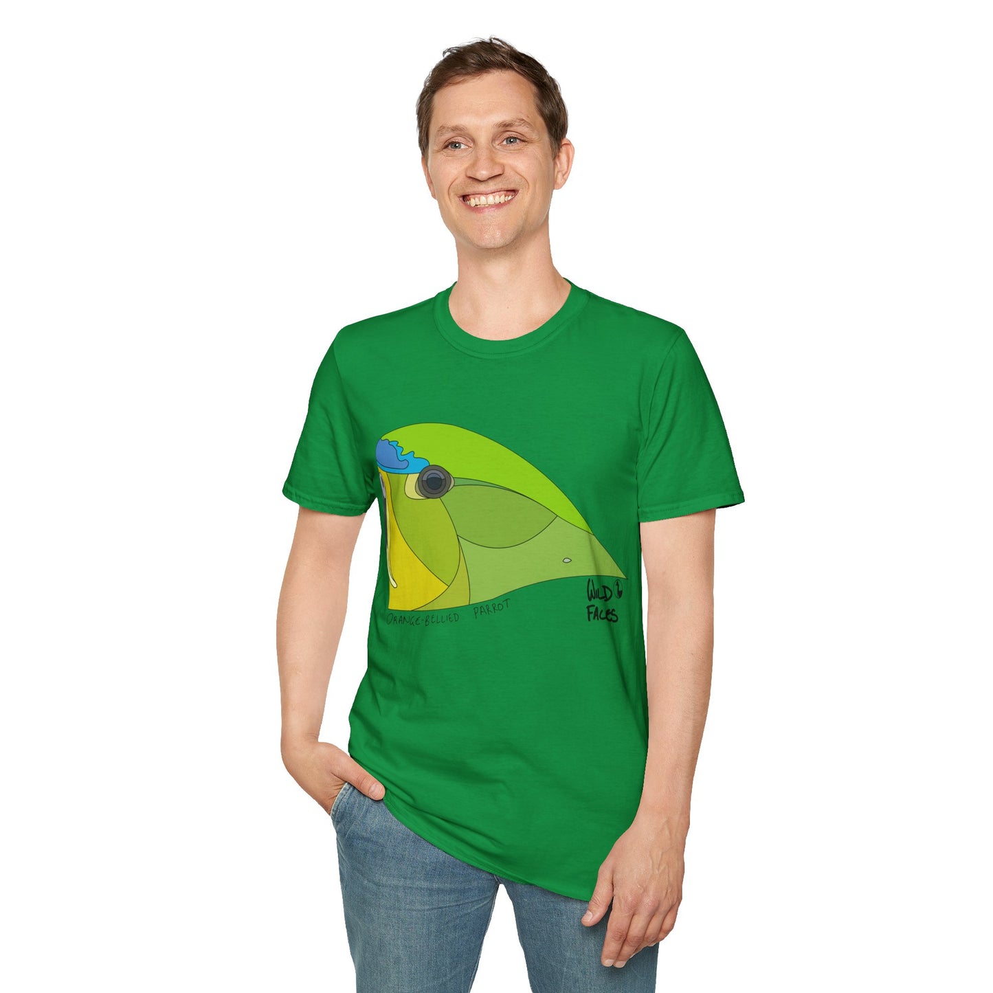 Orange-bellied Parrot - Unisex Softstyle T-Shirt