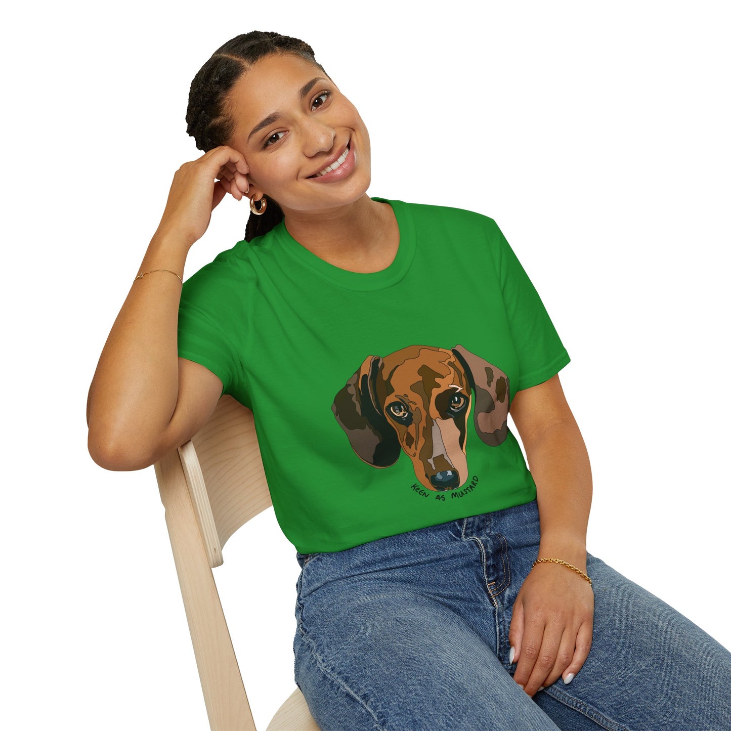 Dachshund (Keen as mustard) - Unisex Softstyle T-Shirt
