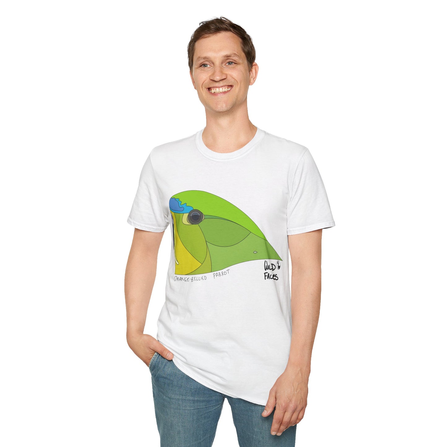 Orange-bellied Parrot - Unisex Softstyle T-Shirt