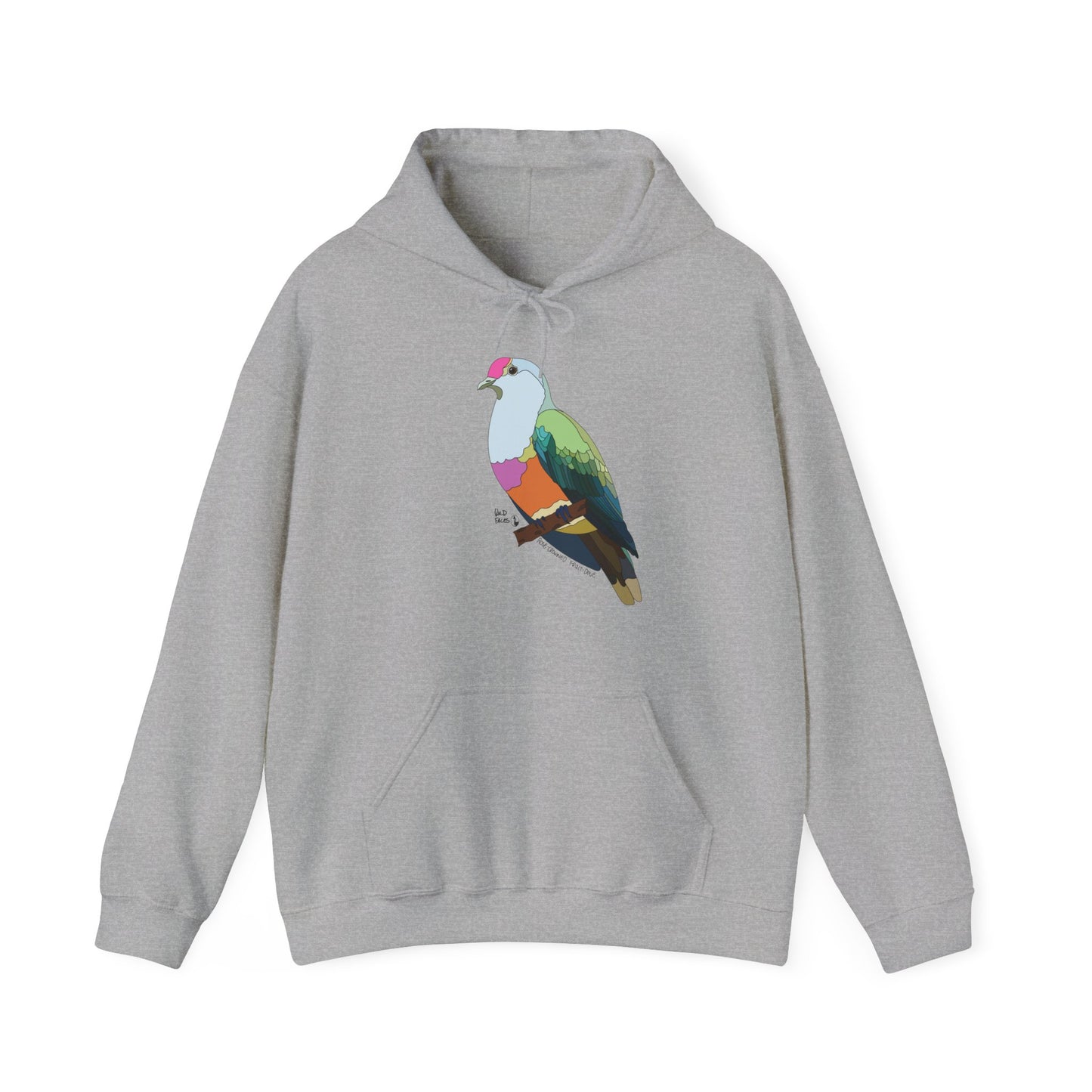 Rose-crowned Fruit Dove | Unisex Heavy Blend™ Hooded Sweatshirt