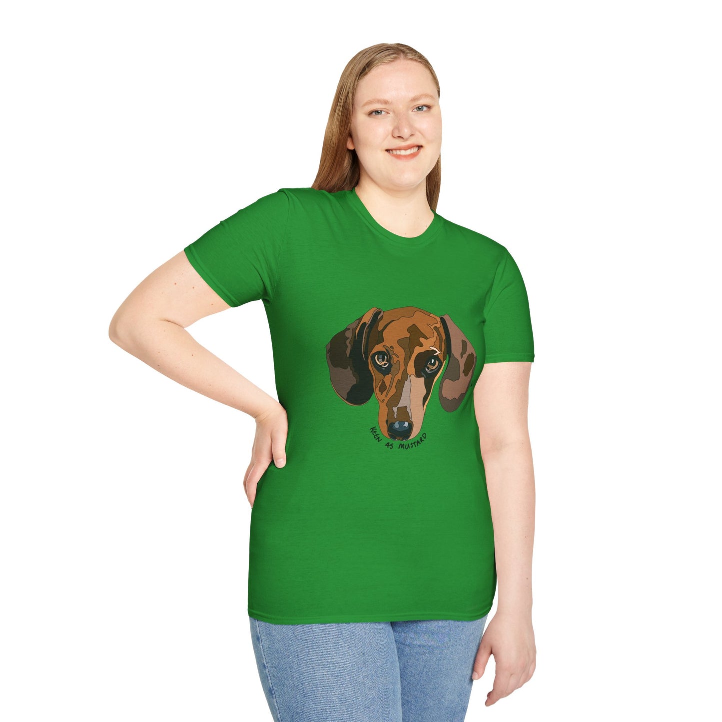 Dachshund (Keen as mustard) - Unisex Softstyle T-Shirt