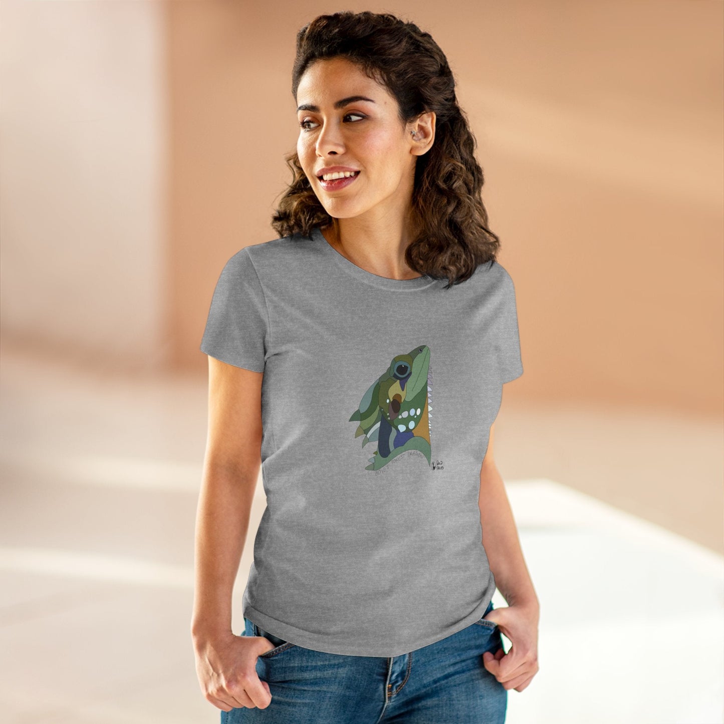 Boyd's Forest Dragon - Women's Midweight Cotton Tee Printify