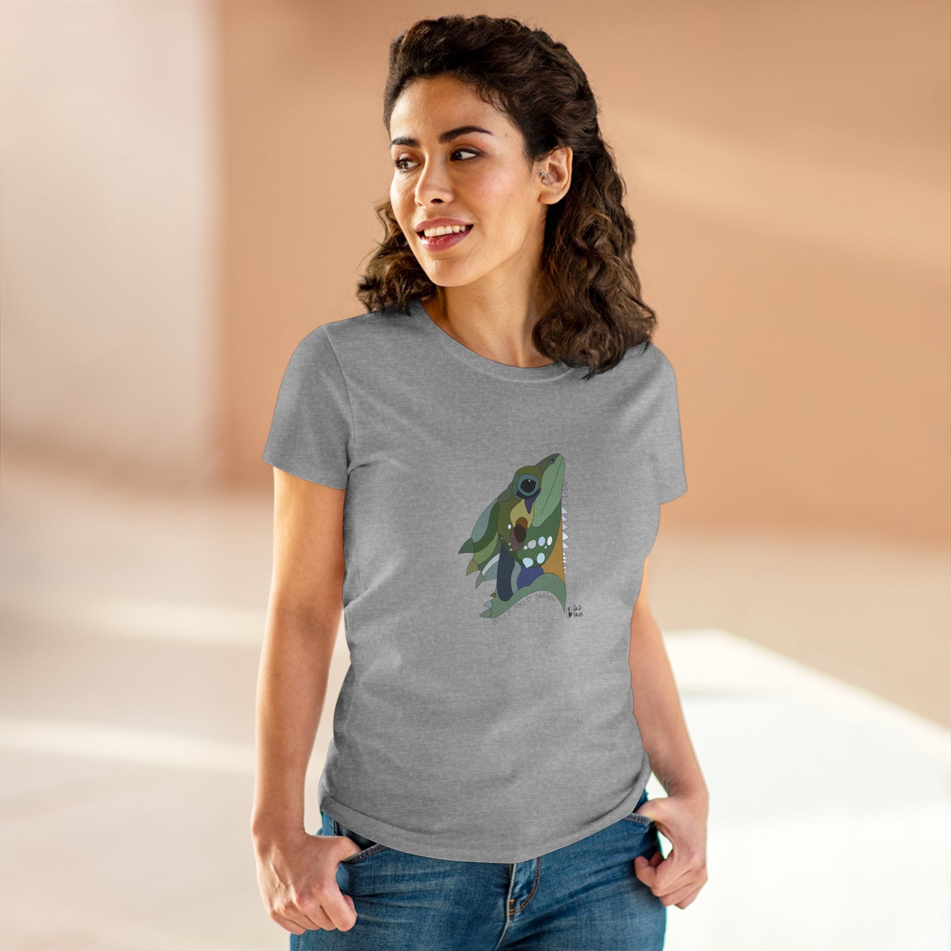 Boyd's Forest Dragon - Women's Midweight Cotton Tee Printify