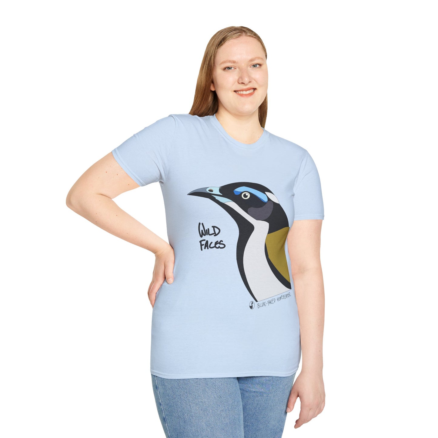 Blue-faced Honeyeater - Unisex Softstyle T-Shirt