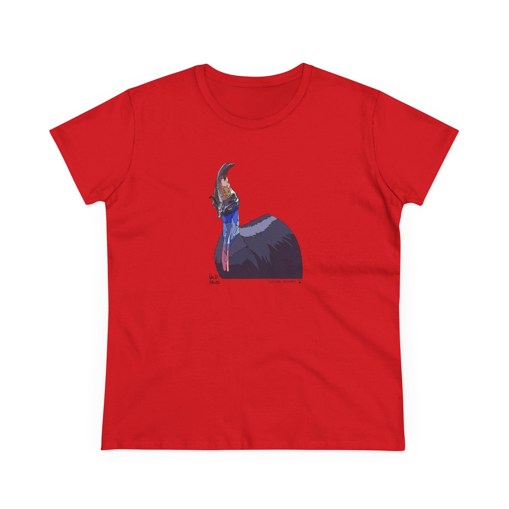 Southern Cassowary - Women's Midweight Cotton Tee