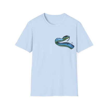 Blue Phase Common Tree-Snake - Small design - Unisex Softstyle T-Shirt