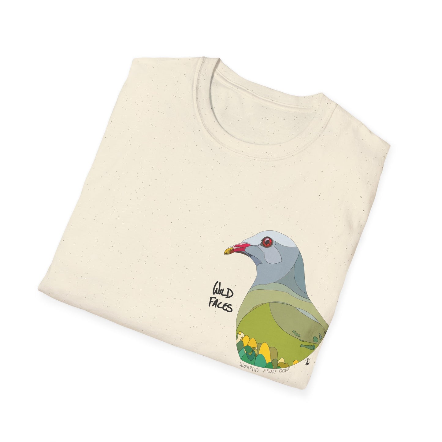 Wompoo Fruit Dove - Small design - Unisex Softstyle T-Shirt Printify