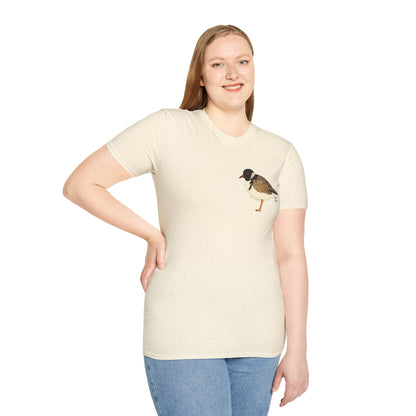 Hooded Plover - Small design - Unisex Softstyle T-Shirt