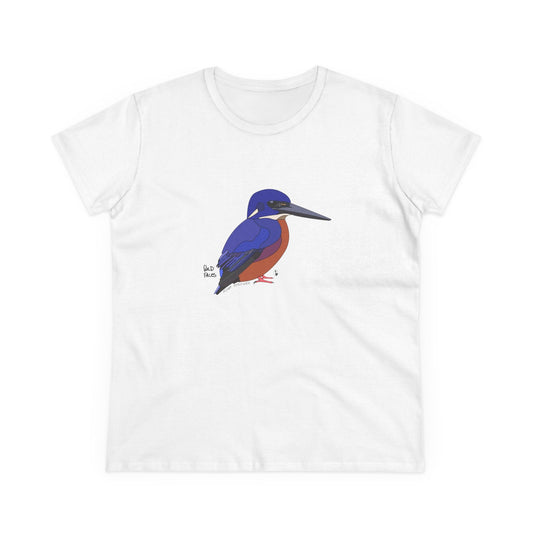 Azure Kingfisher - Women's Midweight Cotton Tee Printify