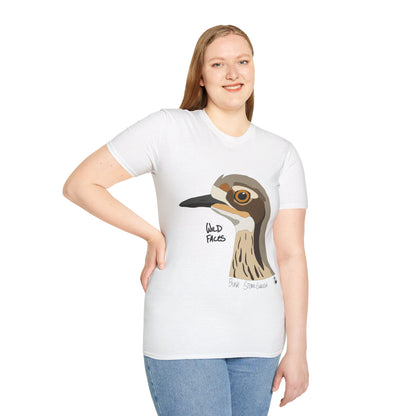 Bush Stone-curlew Head - Unisex Softstyle T-Shirt