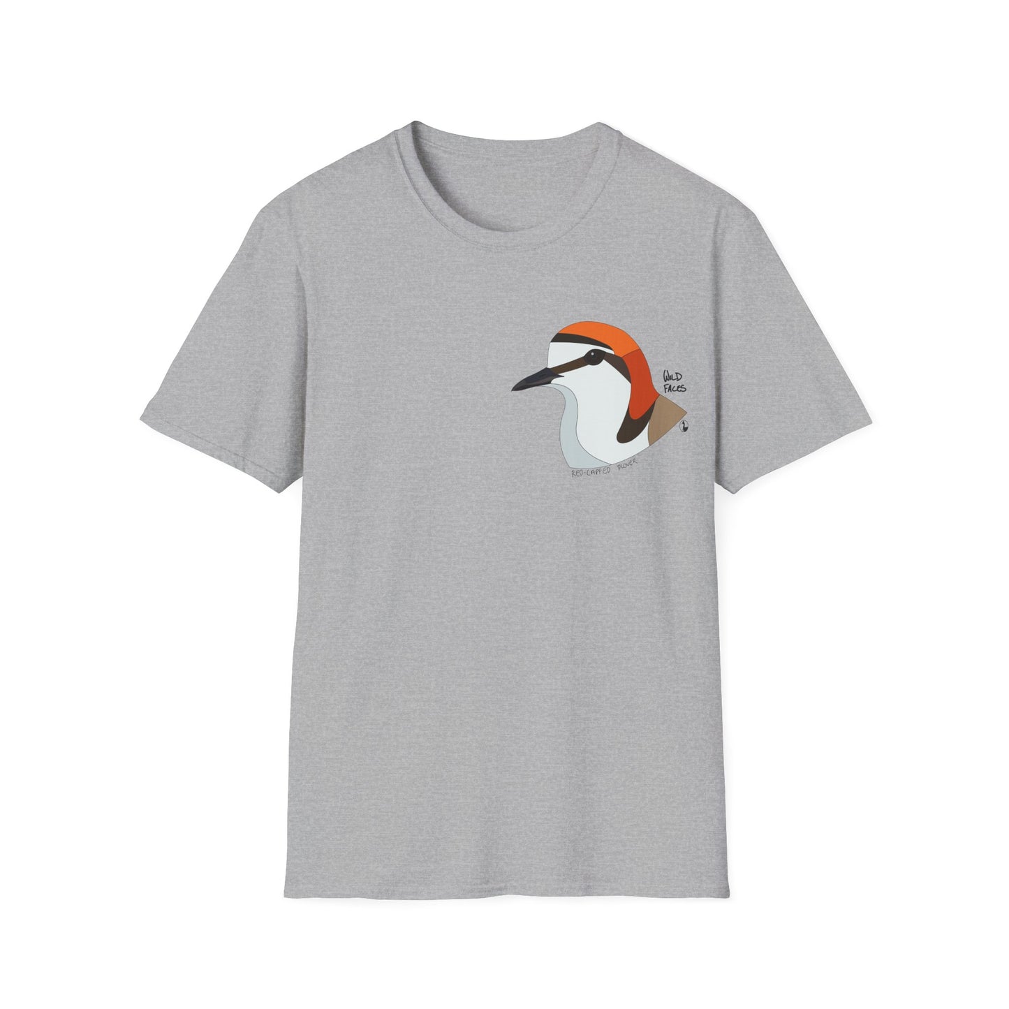 Red-capped Plover- Small design - Unisex Softstyle T-Shirt