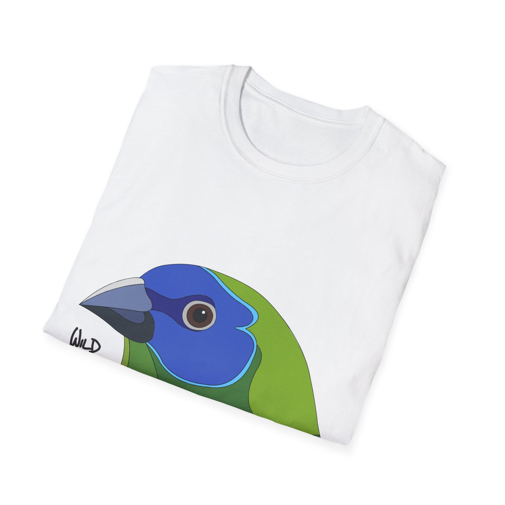 Blue-faced Parrotfinch - Unisex Softstyle T-Shirt Printify