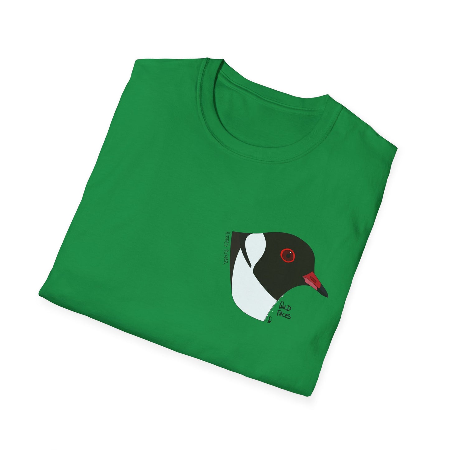 Hooded Plover Head-Small design- Unisex Softstyle T-Shirt