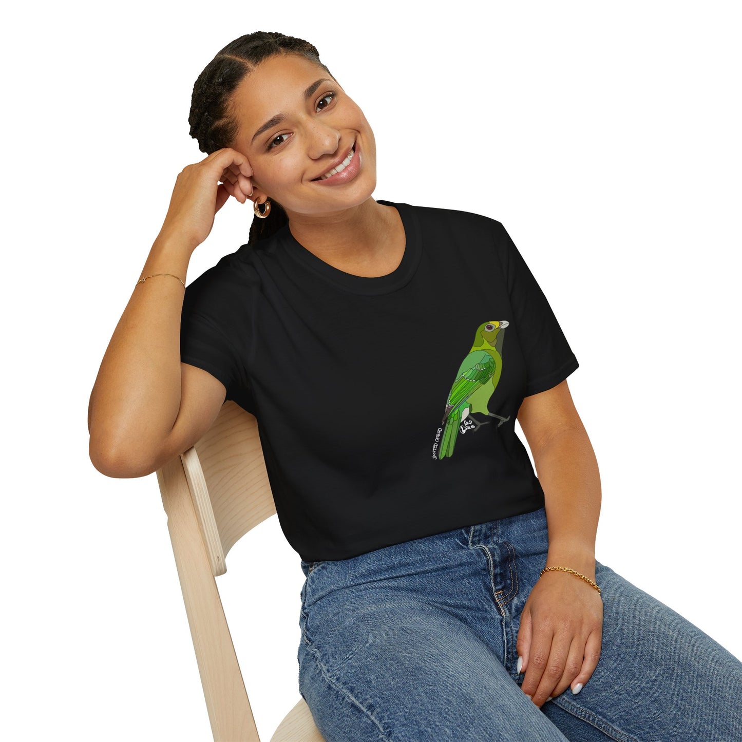 Spotted Catbird - Small design - Unisex Softstyle T-Shirt