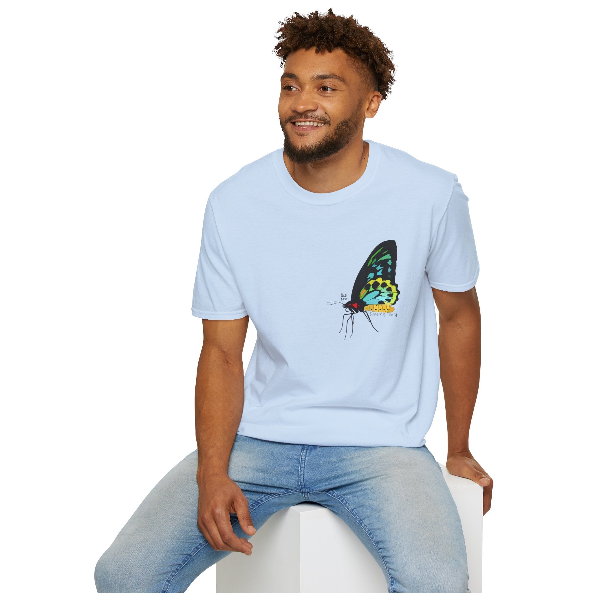 Birdwing Butterfly - Small design - Unisex Softstyle T-Shirt Printify