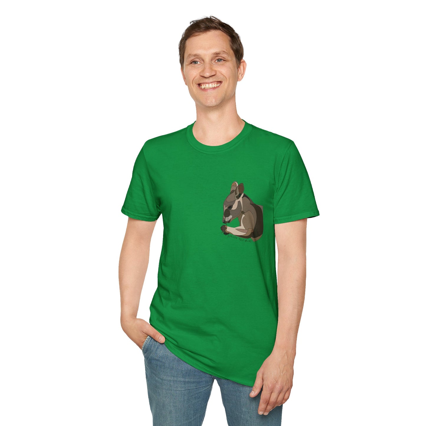 Mareeba Rock-wallaby - Small design - Unisex Softstyle T-Shirt