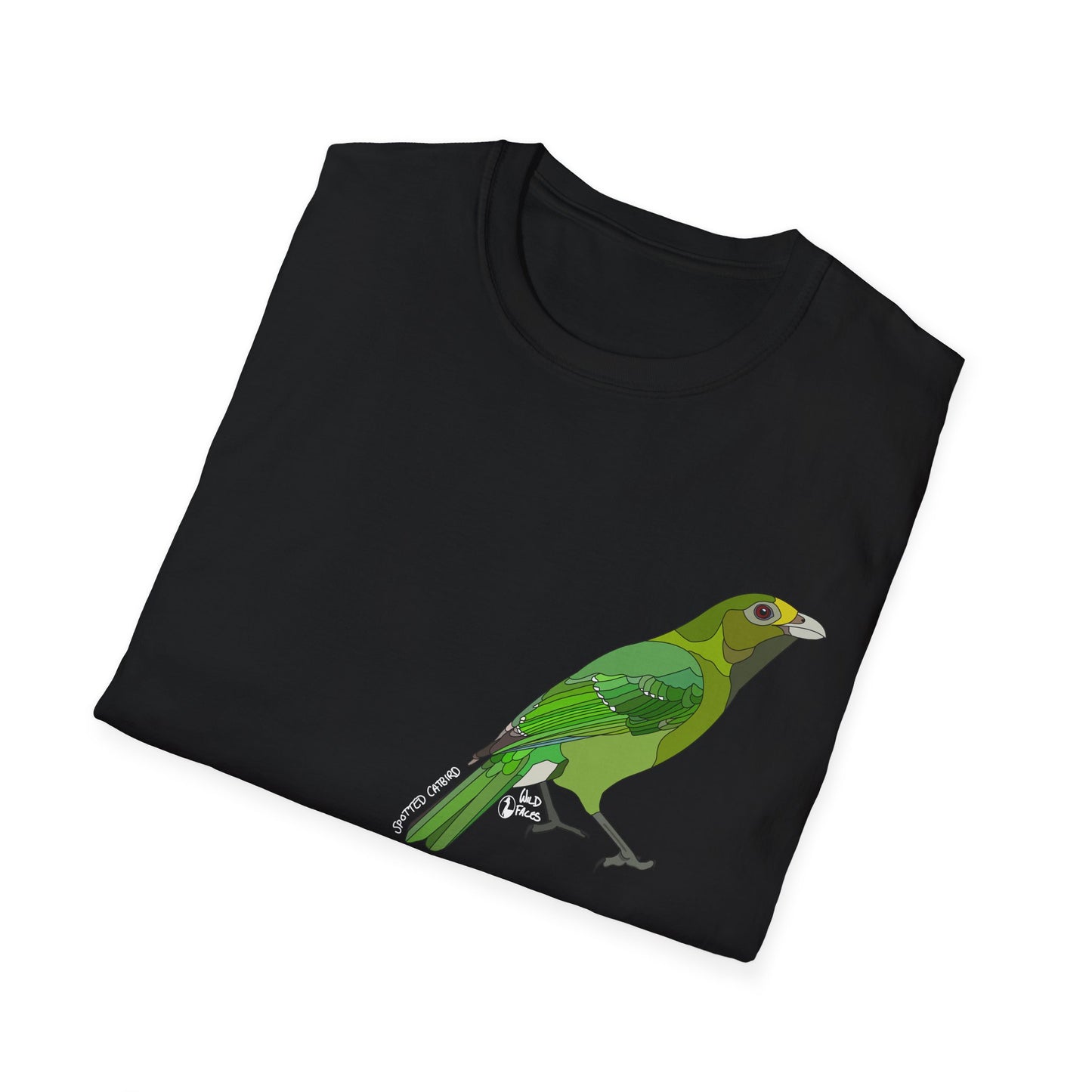 Spotted Catbird - Small design - Unisex Softstyle T-Shirt