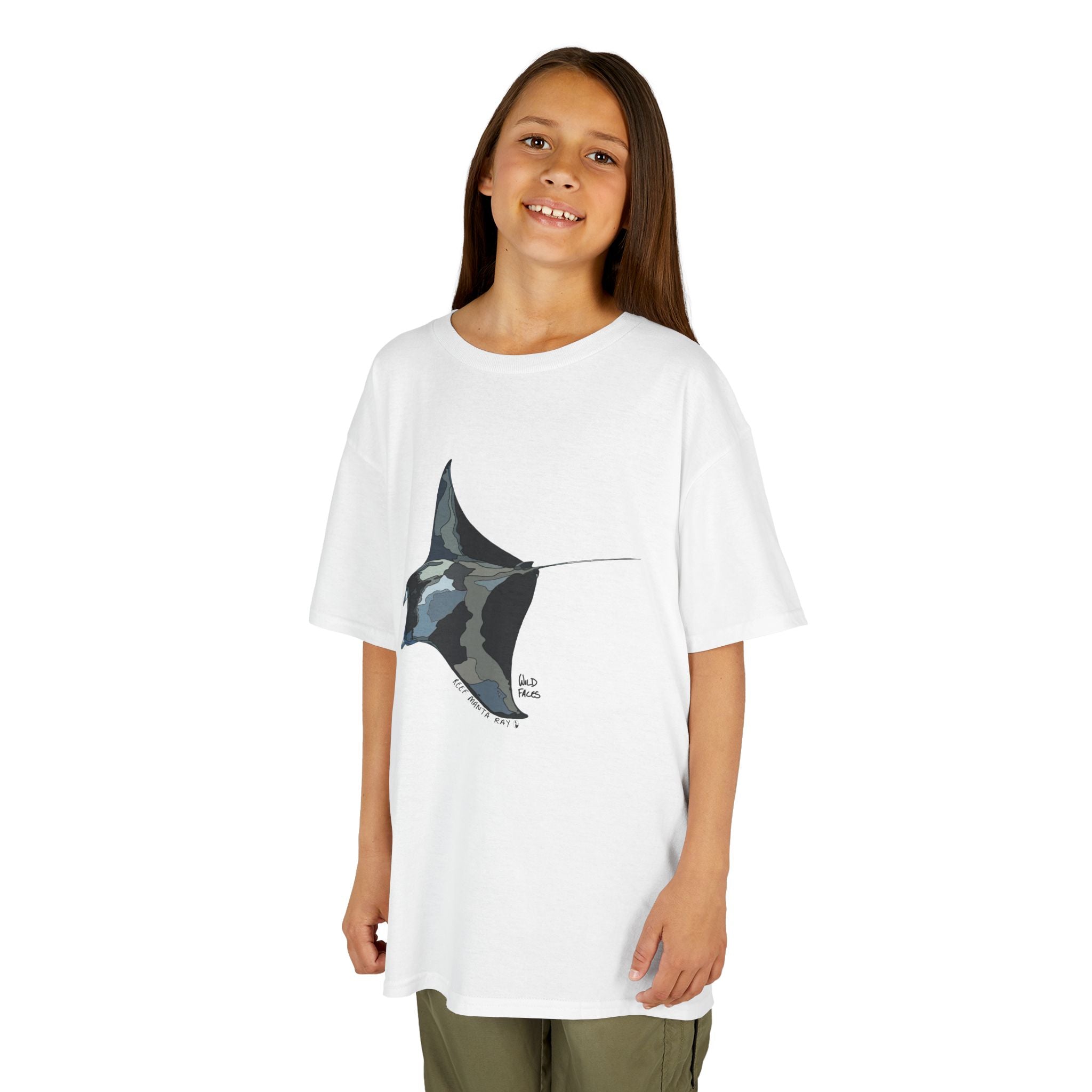 Reef Manta Ray| Kids Heavy Cotton™ Tee Printify