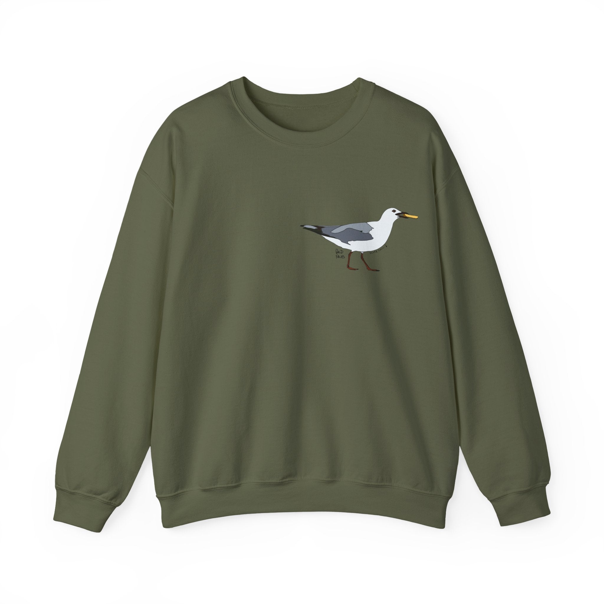 Silver Gull - standing with chip | Unisex Heavy Blend™ Crewneck