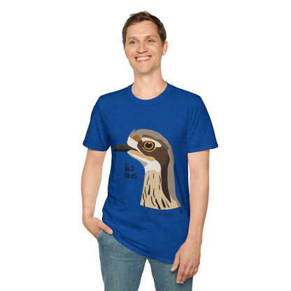 Bush Stone-curlew Head - Unisex Softstyle T-Shirt