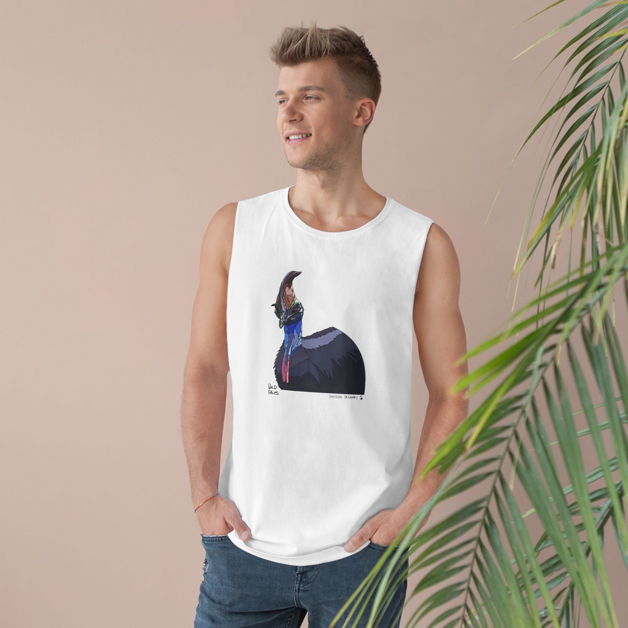 Southern Cassowary - Unisex Barnard Tank Printify