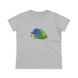 Blue-faced Parrotfinch - Women's Midweight Cotton Tee Printify