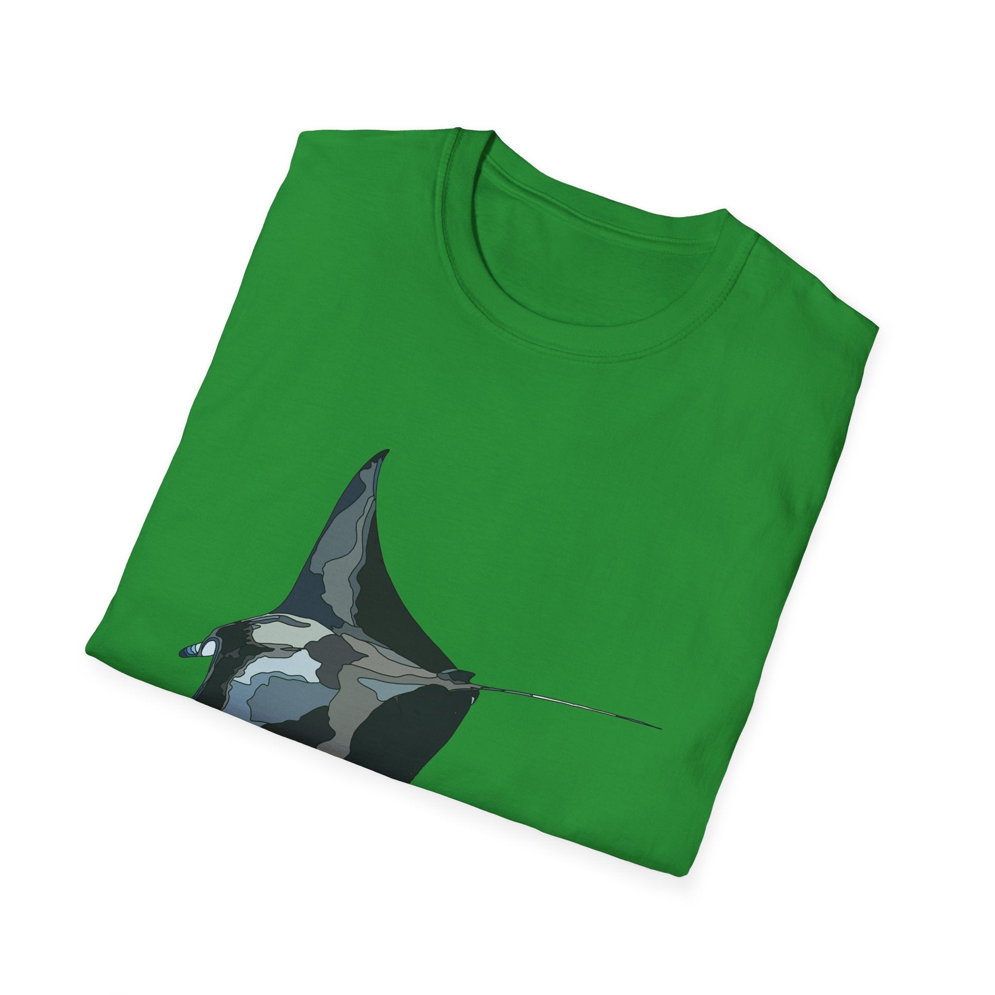 Reef Manta Ray- large design - Unisex Softstyle T-Shirt Printify