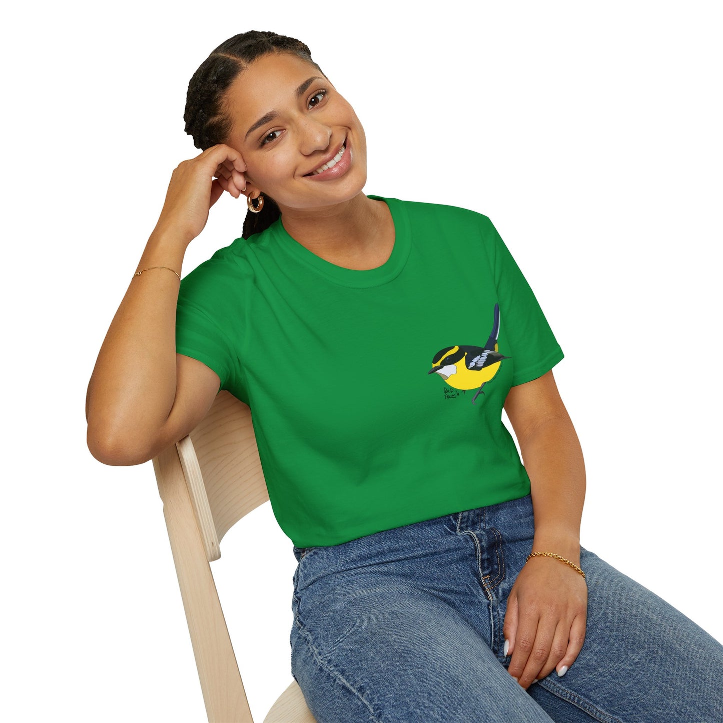 Yellow-breasted Boatbill - Small design - Unisex Softstyle T-Shirt