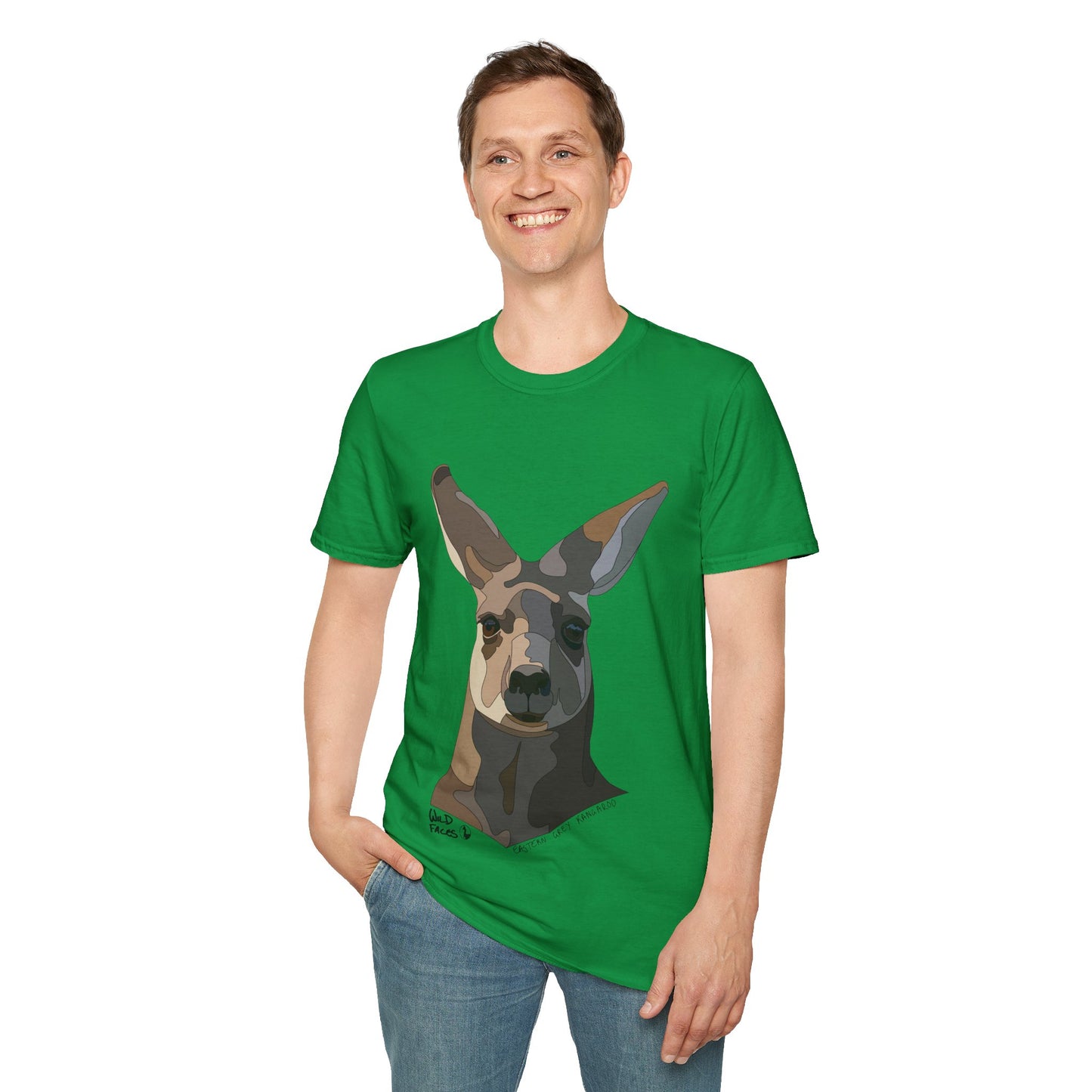 Eastern Grey Kangaroo - Unisex Softstyle T-Shirt Printify