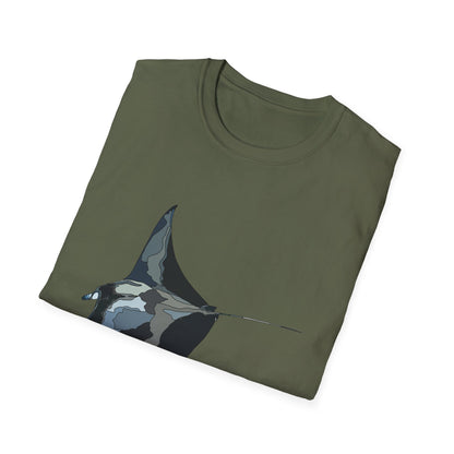 Reef Manta Ray- large design - Unisex Softstyle T-Shirt