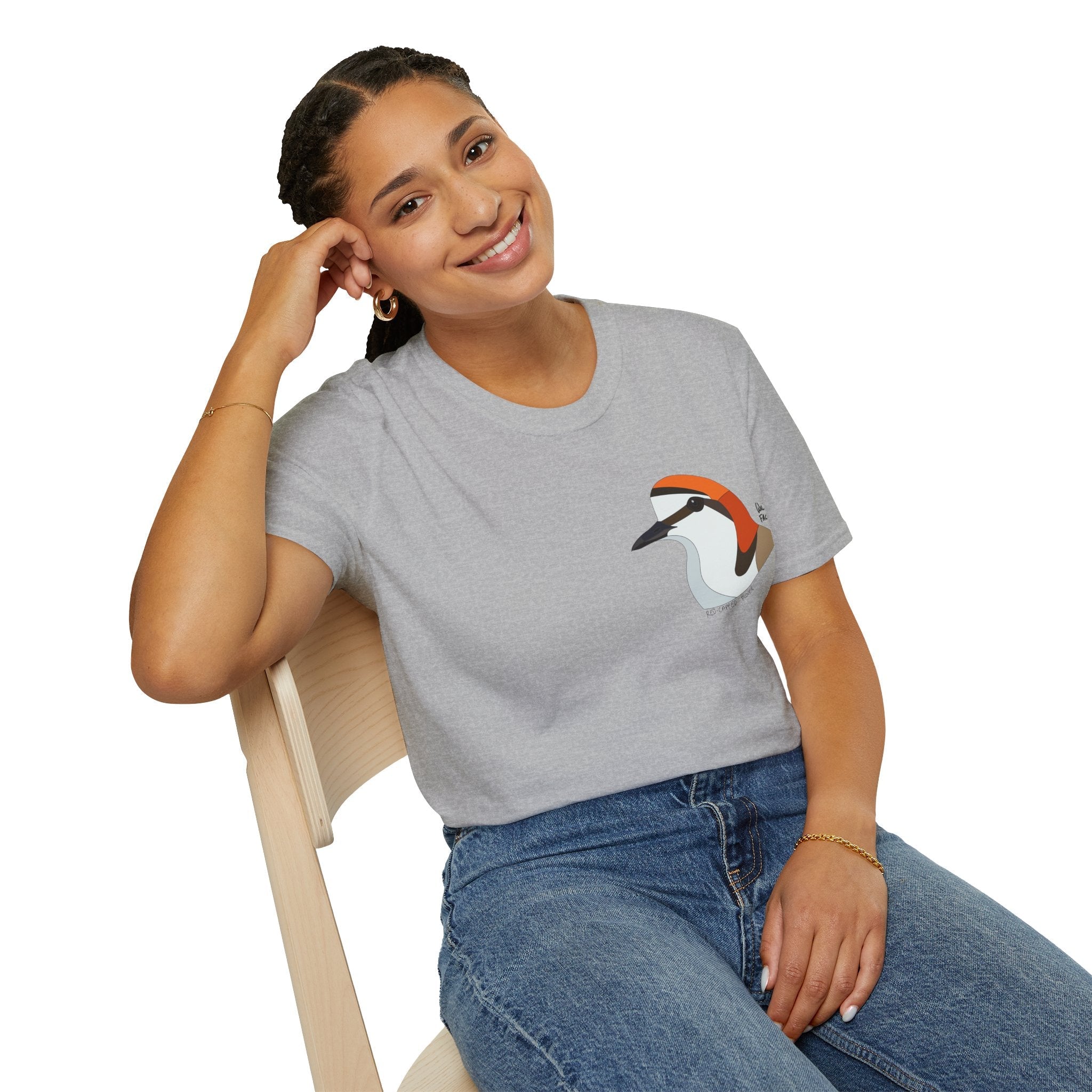 Red-capped Plover- Small design - Unisex Softstyle T-Shirt Printify