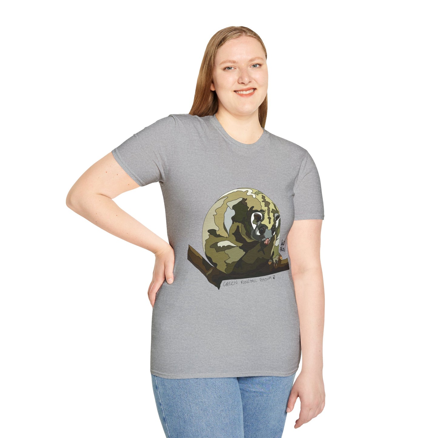 Green Ringtail Possum - Unisex Softstyle T-Shirt