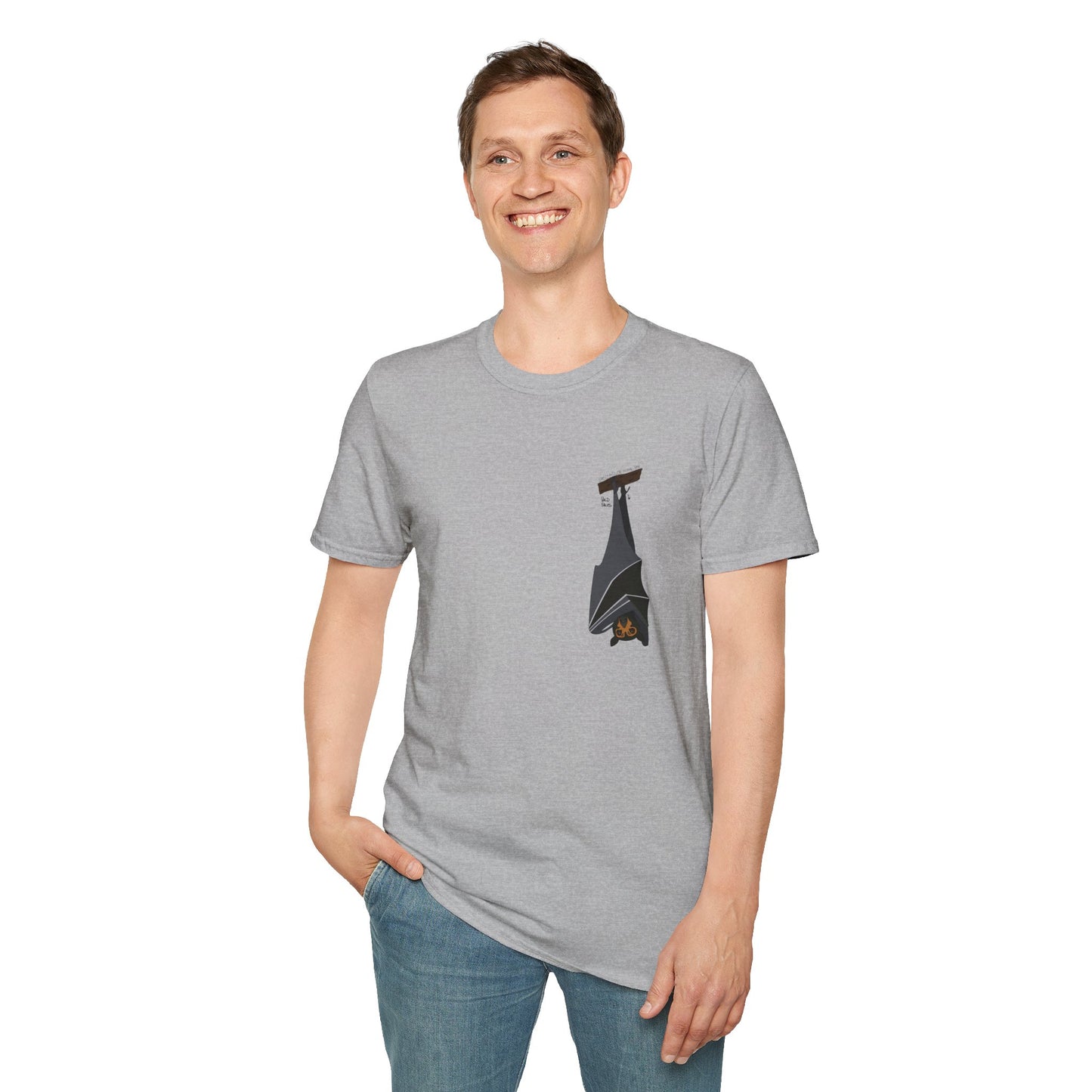 Spectacled Flying Fox - Small design - Unisex Softstyle T-Shirt