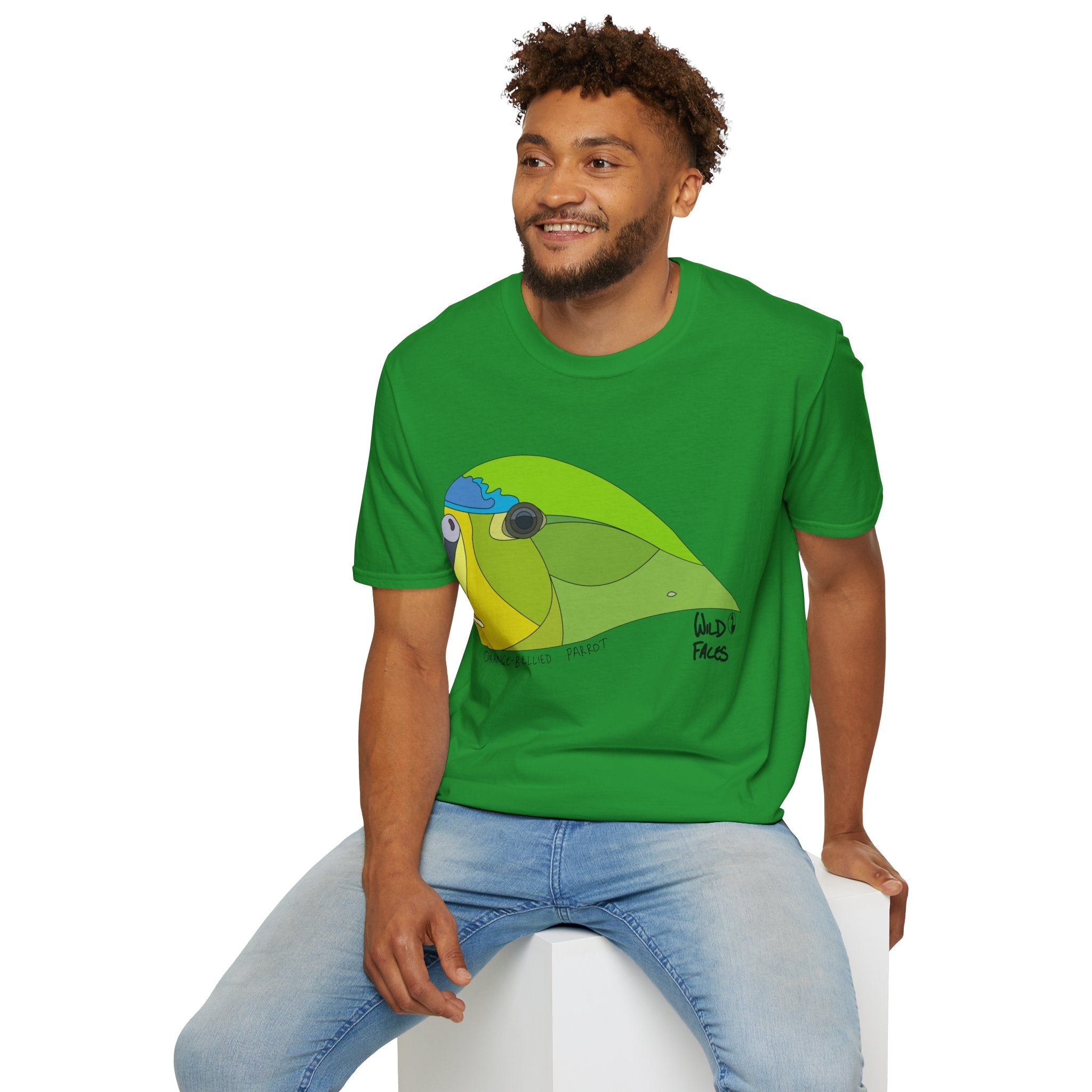 Orange-bellied Parrot - Unisex Softstyle T-Shirt Printify