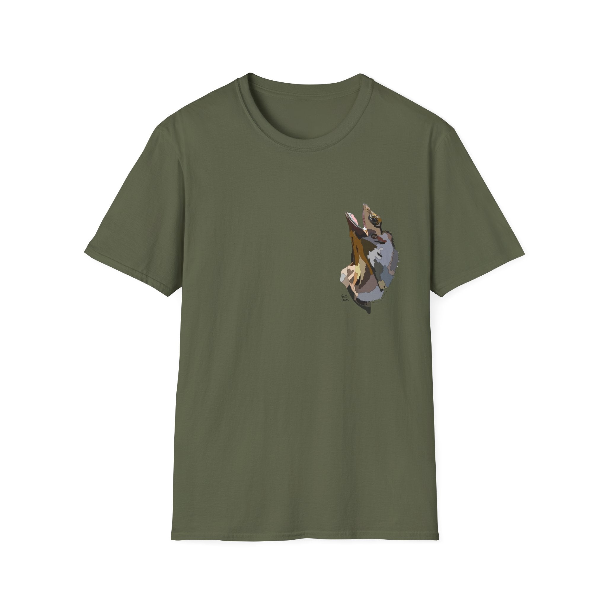 Frilled-neck Lizard - Small design - Unisex Softstyle T-Shirt Printify