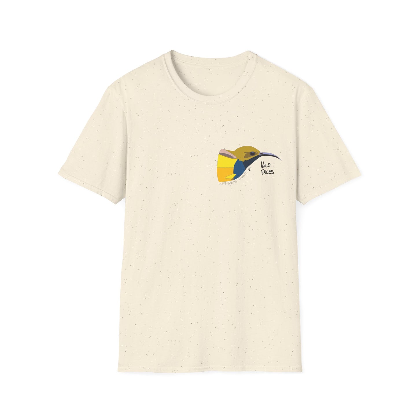 Olive-backed Sunbird - Small design - Unisex Softstyle T-Shirt Printify