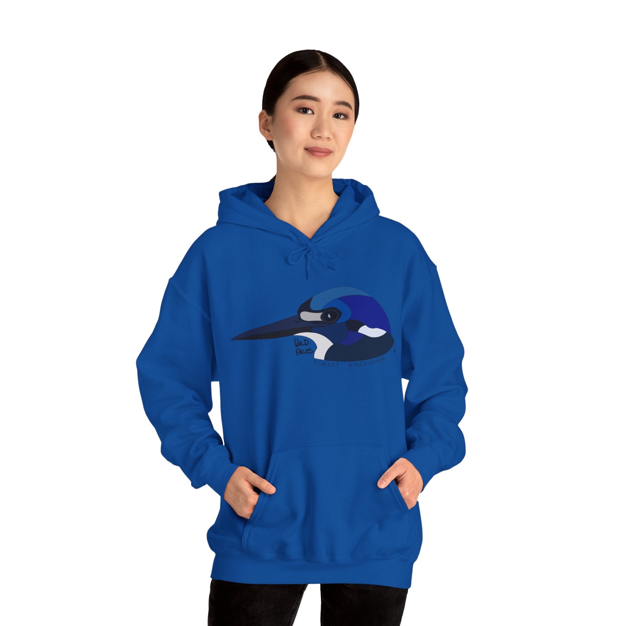 Forest Kingfisher Head | Unisex Heavy Blend™ Hooded Sweatshirt Printify