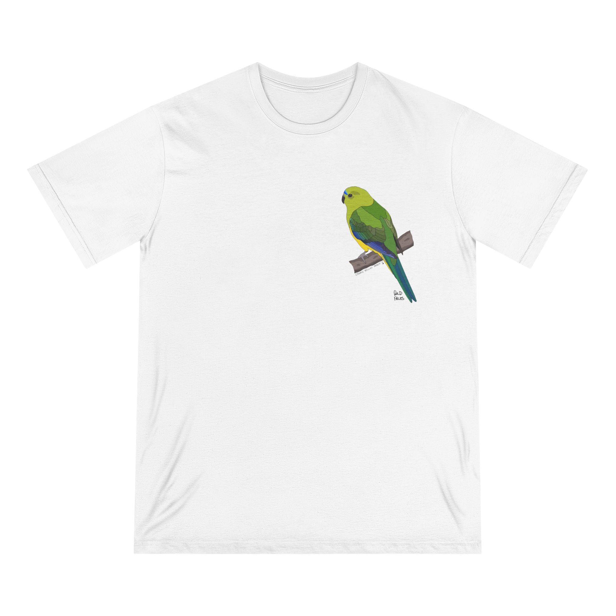 Orange-bellied Parrot (whole body) | Organic Staple T-shirt