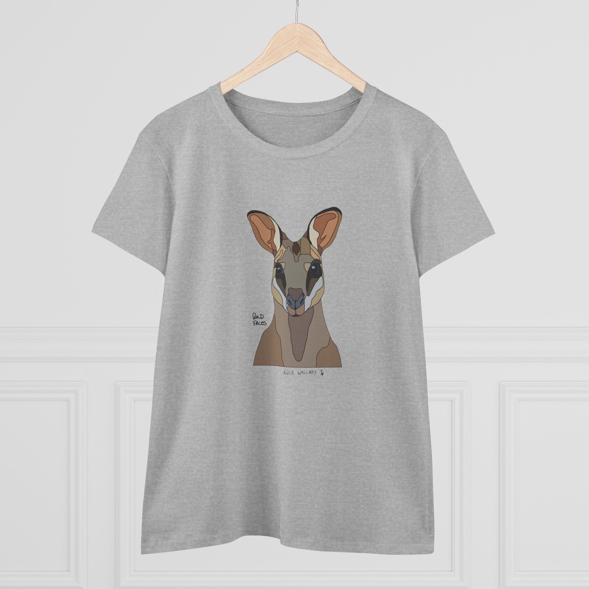 Agile Wallaby - Women's Midweight Cotton Tee Printify