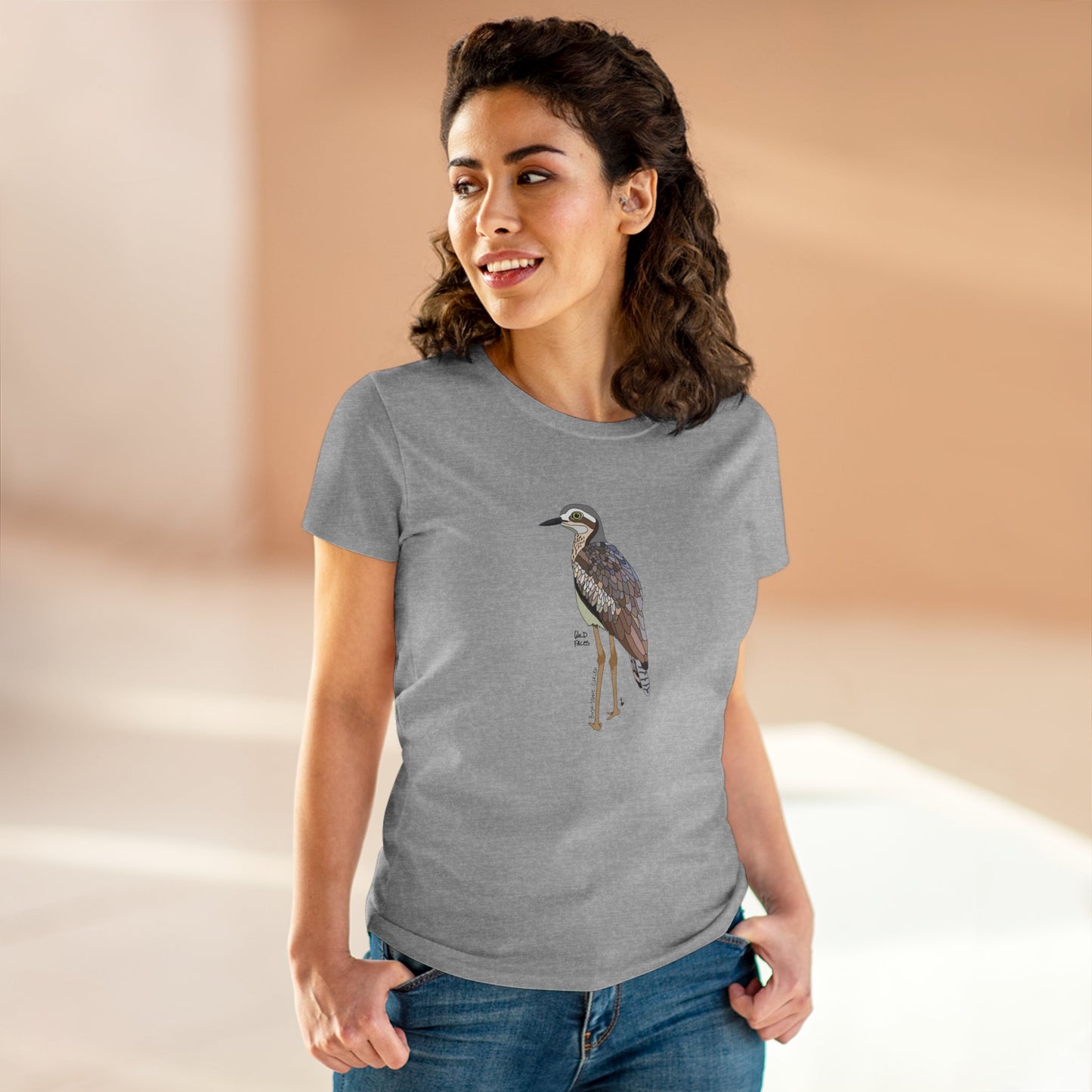 Bush-stone Curlew - Women's Midweight Cotton Tee