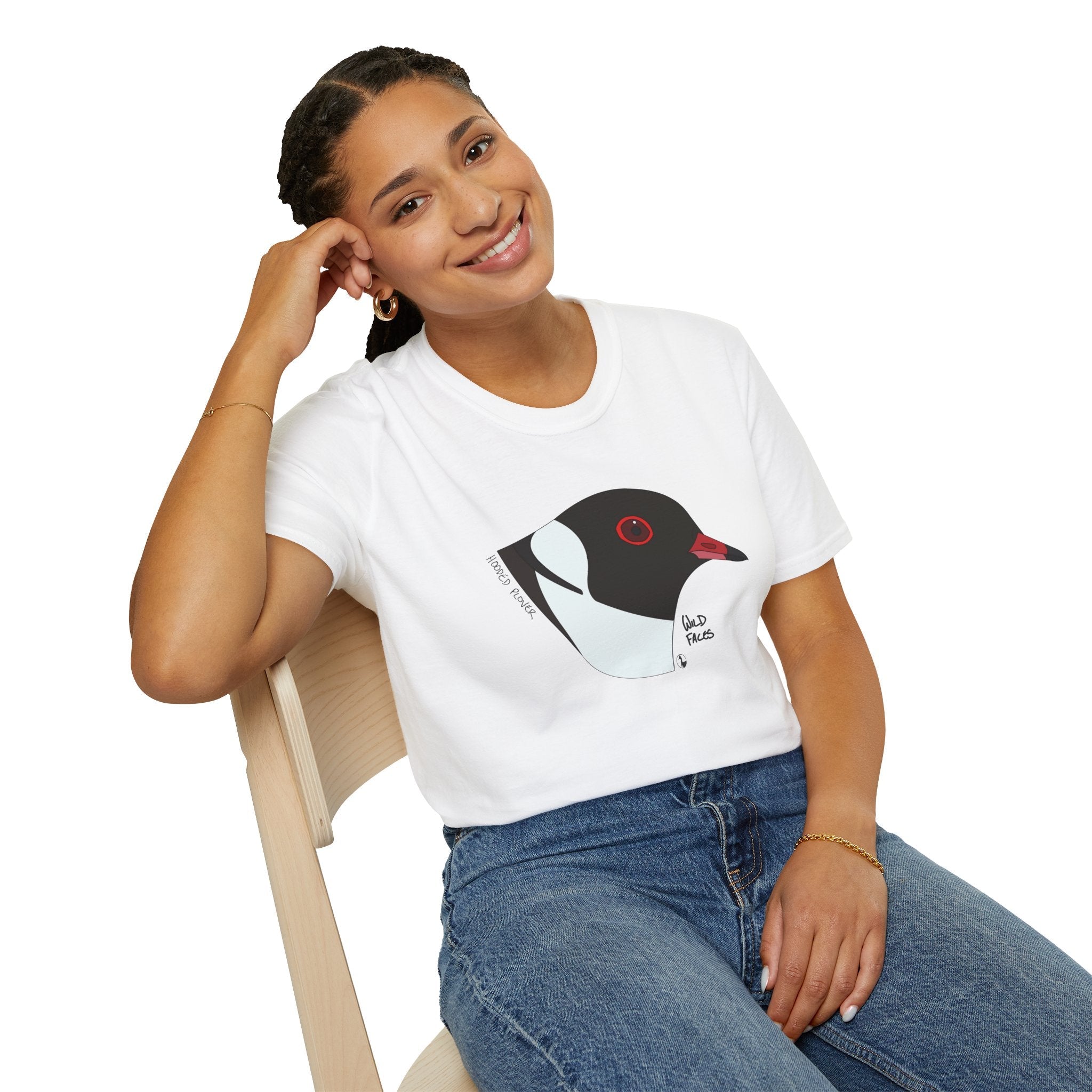 Hooded Plover Head- Unisex Softstyle T-Shirt Printify