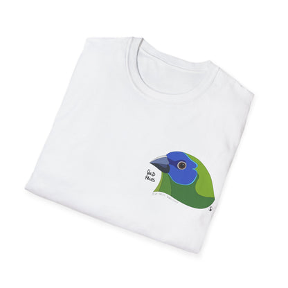 Blue-faced Parrotfinch - Small design - Unisex Softstyle T-Shirt Printify