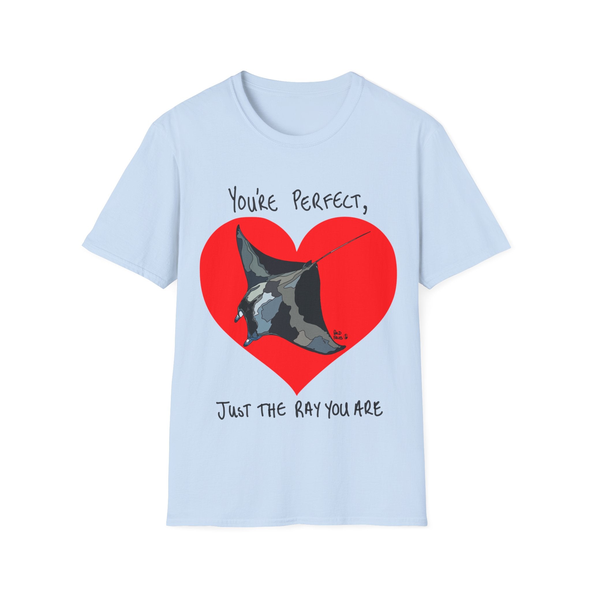 Love from... a Reef Manta Ray- large design - Unisex Softstyle T-Shirt