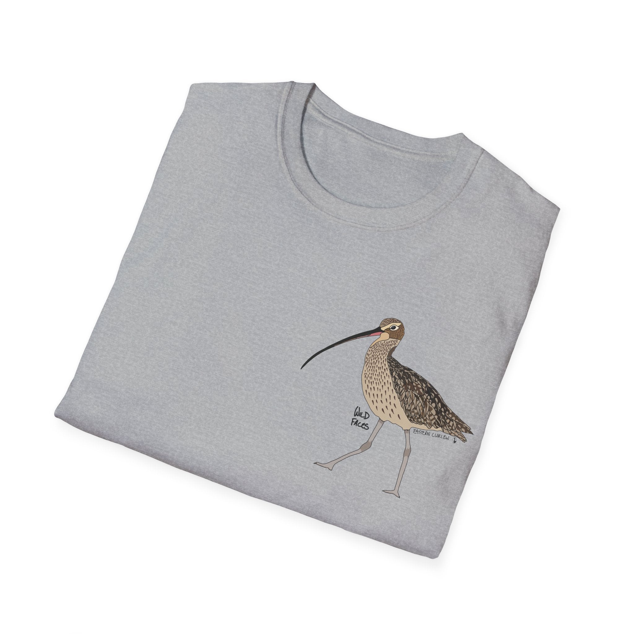 Eastern Curlew- Small design - Unisex Softstyle T-Shirt Printify
