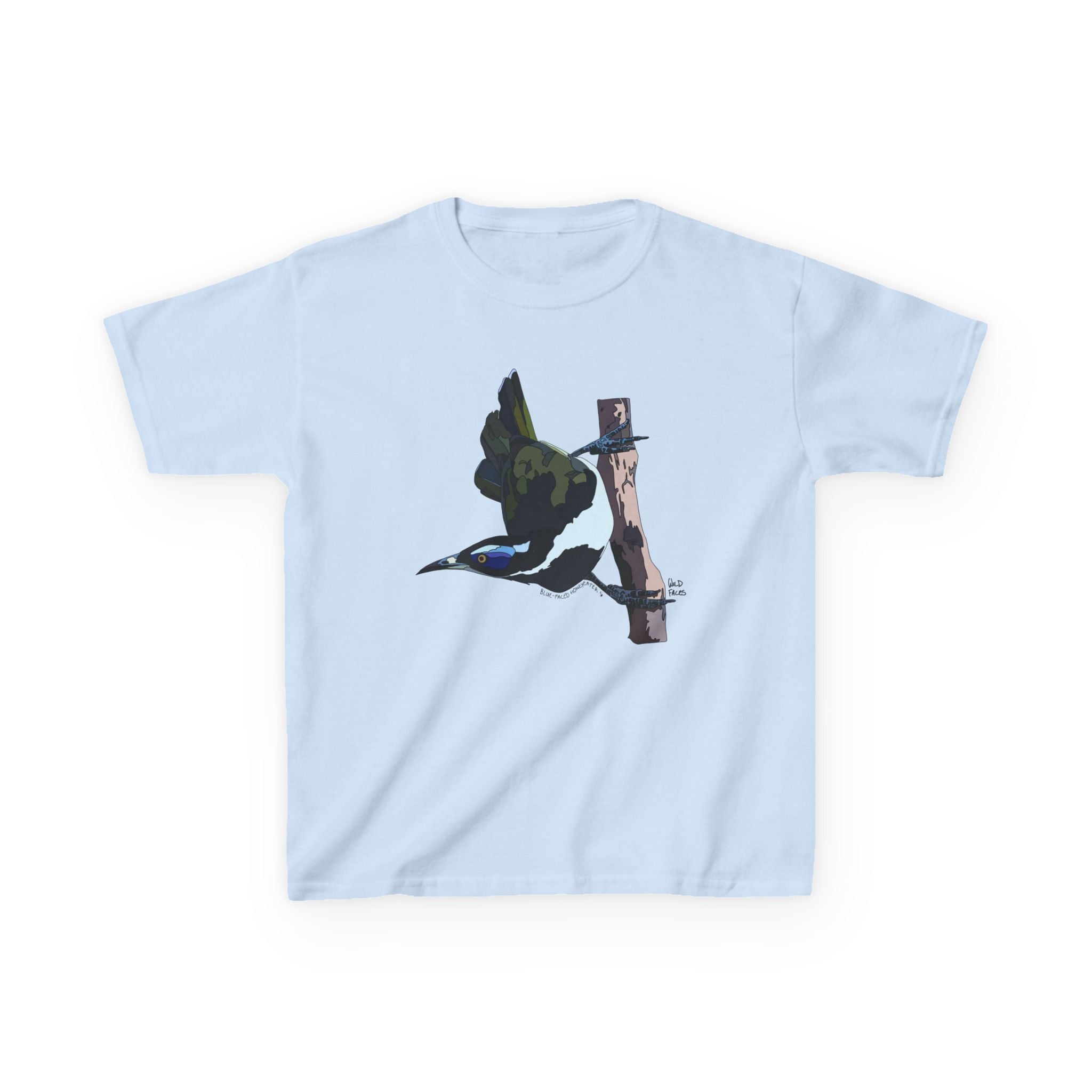 Blue-faced Honeyeater | Kids Heavy Cotton™ Tee Printify
